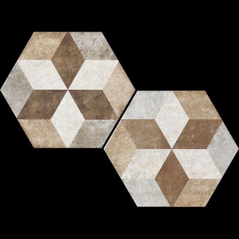 Fioranese Heritage Deco Exagona Texture-4 34,5 x 40 cm