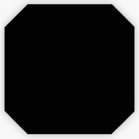 Vives Octogono Negro 31,6 x 31,6 cm