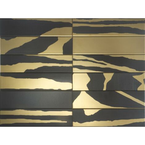 Dune Flat Savannah Black & Gold 7,5 x 30 cm