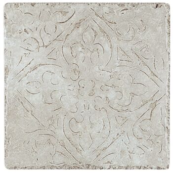 Cerdomus Pietra d'Assisi Decori BR 1-4 Bianco 20 x 20 cm